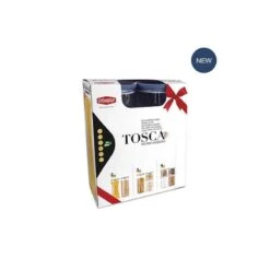 Stefanplast Set 3 Pz Barattoli Tondi Tosca Bianco/Tortora Chiaro Lt. 0,7-1,2-2,2