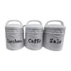 SET BARATTOLI SALE- ZUCC-CAFFE GRIGIO TAPPO MANICO BIANCO 11X11X15.5