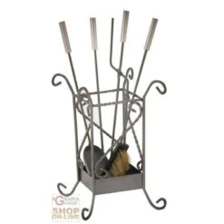 SET CAMINO IN FERRO BATTUTO GINEVRA 4 ATTREZZI CM. 55 ALTO -Vendite Agrariagioiese set camino in ferro battuto ginevra 4 attrezzi cm 55 alto 1