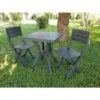 SET DUETTO RESINA TAVOLO + 2 SEDIE COLORE ANTRACITE -Vendite Agrariagioiese set duetto resina tavolo 2 sedie colore antracite