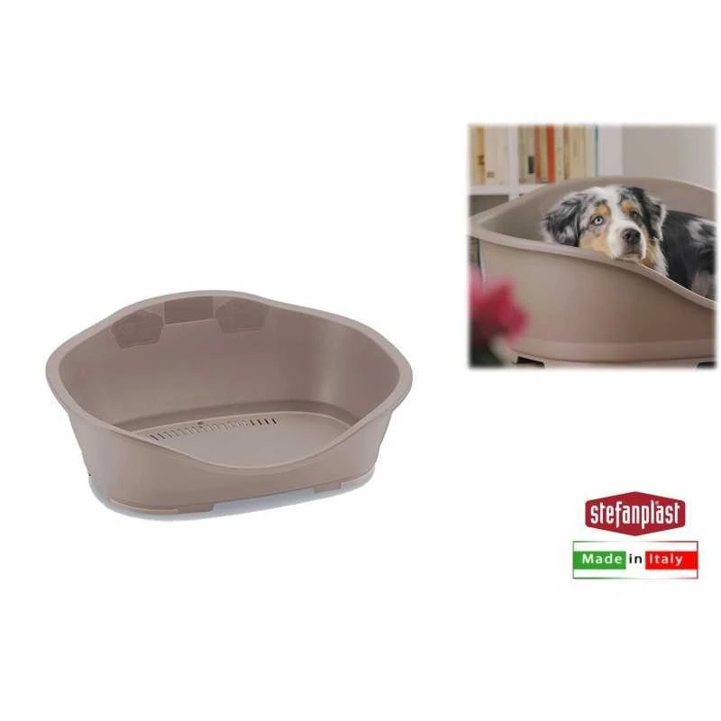 SLEEPER 3 LETTINO PER CANI E GATTI PICCOLI E MEDIA TAGLIA TORTORA Cm. 80x55x32h - immagine 2