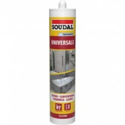 SOUDAL CARTUCCIA SILICONE UNIVERSALE TRASPARENTE ML.280