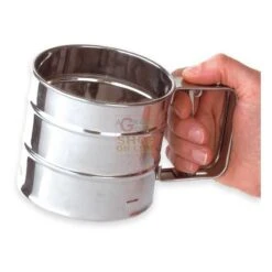 SPARGIFARINA CON MANICO IN ACCIAIO INOX CC. 350