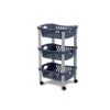STEFANPLAST CARRELLO IN PLASTICA A TRE PIANI OTELLO PALACE BLUE CM. 30x40x70h.