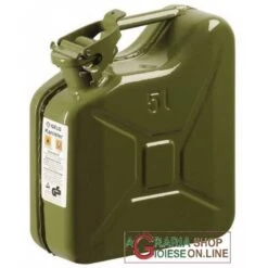 TANICA IN METALLO PER CARBURANTE OMOLOGATA VERDE LT. 5