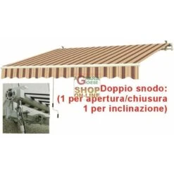 TENDA DA SOLE CON BRACCIA RETRATTILI BIANCA ROSSA CM.295X200 -Vendite Agrariagioiese tenda da sole con braccia retrattili bianca rossa cm295x200 1