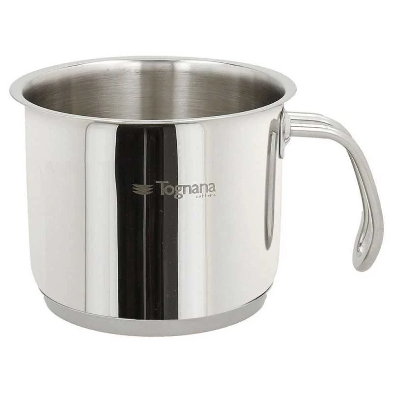 TOGNANA BOLLILATTE IN ACCIAIO CON 1 MANICO GRANCUCI VANITOSA CM. 12 2 TOGNANA BOLLILATTE IN ACCIAIO CON 1 MANICO GRANCUCI VANITOSA CM. 12 - immagine 2