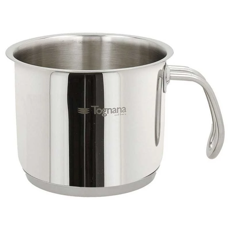 TOGNANA BOLLILATTE IN ACCIAIO CON 1 MANICO GRANCUCI VANITOSA CM. 12 1 TOGNANA BOLLILATTE IN ACCIAIO CON 1 MANICO GRANCUCI VANITOSA CM. 12