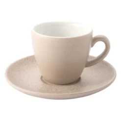 Tognana CONFEZIONE 6 TAZZE CAFFE' CON PIATTO Porcellana Beige LINEA ROQ