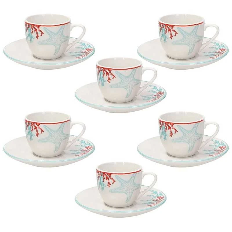 TOGNANA Confezione 6 Tazzine Caffè Con Piattino Porcellana 90 Cc METROPOL ALYSSA 2 TOGNANA Confezione 6 Tazzine Caffè Con Piattino Porcellana 90 Cc METROPOL ALYSSA - immagine 2