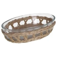 Tognana Pirofila Ovale In Vetro Trasparente CM. 21x14 Linea Net