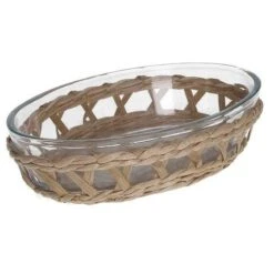 Tognana Pirofila Ovale In Vetro Trasparente CM. 26x18 Linea Net