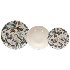 TOGNANA SERVIZIO 18 PIATTI PORCELLANA DA TAVOLA CUVEE FOULARD