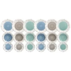 TOGNANA SERVIZIO 18 PIATTI PORCELLANA DA TAVOLA LOUISE LOVELY