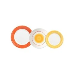 TOGNANA SERVIZIO 18 PIATTI PORCELLANA DA TAVOLA VIRGINIA ORANGE