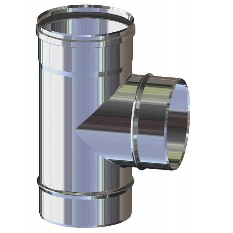 TUBO A TEE 90 MMF ACCIAIO INOX AISI 304 CM. 15 1 TUBO A TEE 90 MMF ACCIAIO INOX AISI 304 CM. 15