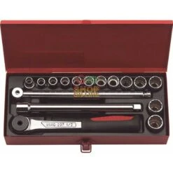 USAG CASSETTA CHIAVE A CRICCHETTO CON BUSSOLE E PROLUNGHE ARTY. 603N 1/2