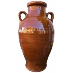 VASO ANFORA IN TERRACOTTA SMALTATO FATTO A MANO ALTEZZA CM. 66