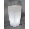 VASO HOME LIGHT QUADRO Cm.40x40x90h Colore Ghiaccio/bianco.