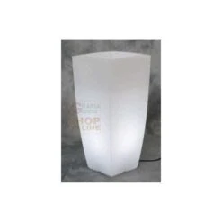 VASO HOME LIGHT QUADRO IN RESINA COLORATA CM. 40X40X90H. BIANCO GHIACCIO -Vendite Agrariagioiese vaso home light quadro in resina colorata cm 40x40x90h bianco ghiaccio 1