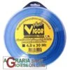 VIGOR FILO PER DECESPUGLIATORE QUADRATO IN NYLON CON POLVERE DI ALLUMINIO DIAM. 4 MT. 30