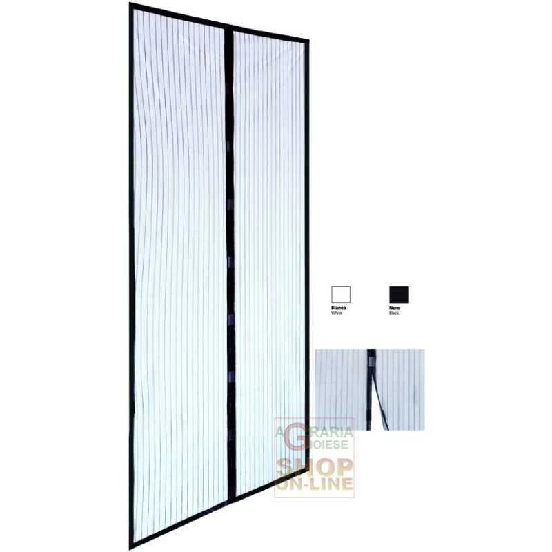ZANZARIERA A STRISCE MAGNETIC A 2 BANDELLE NERA CM. 120X240 2 ZANZARIERA A STRISCE MAGNETIC A 2 BANDELLE NERA CM. 120X240 - immagine 2