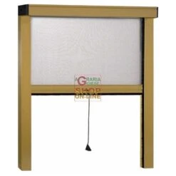 ZANZARIERA IN ALLUMINIO SOTTILE VERTICALE BRONZATO CM.100X170