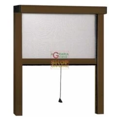 ZANZARIERA IN ALLUMINIO SOTTILI VERTICALE MARRONE CM. 100X250